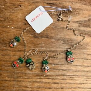 J.Crew Crewcuts Glitter Pineapple Emoji Necklace. New With Tags.